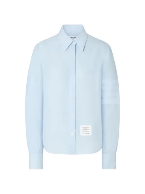 Thom Browne Camisa de linho com detalhe 4-Bar
