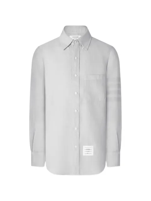 Thom Browne skjorte i hør med fire striber