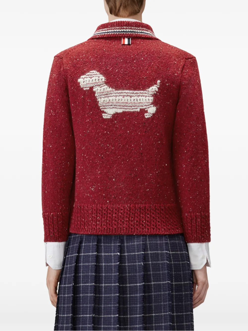 Thom Browne Hector pointelle gebreid vest Rood