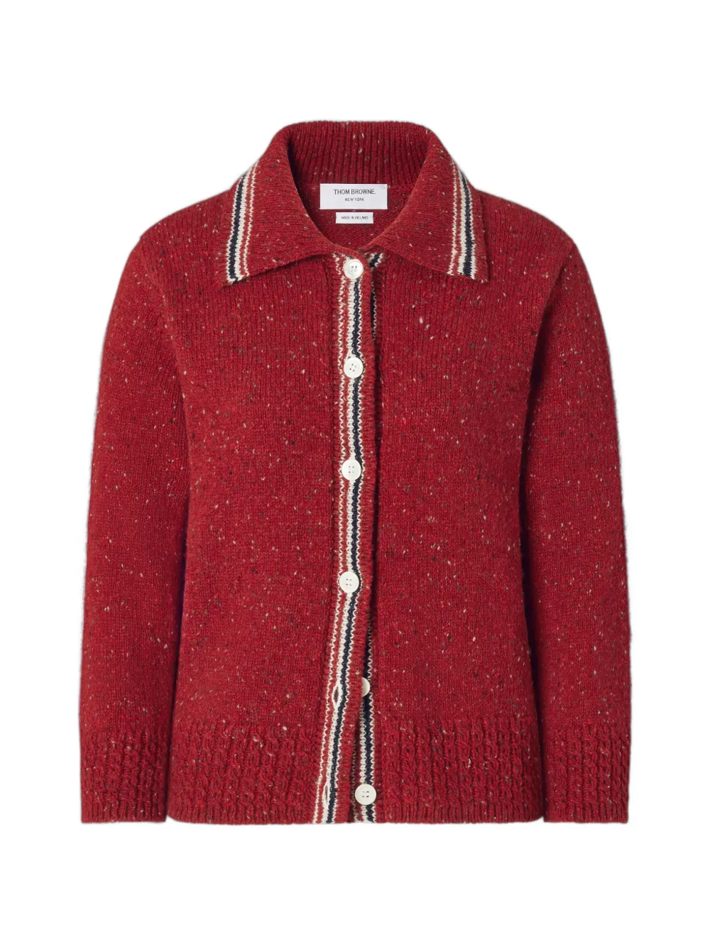 Thom Browne Hector pointelle-knit cardigan