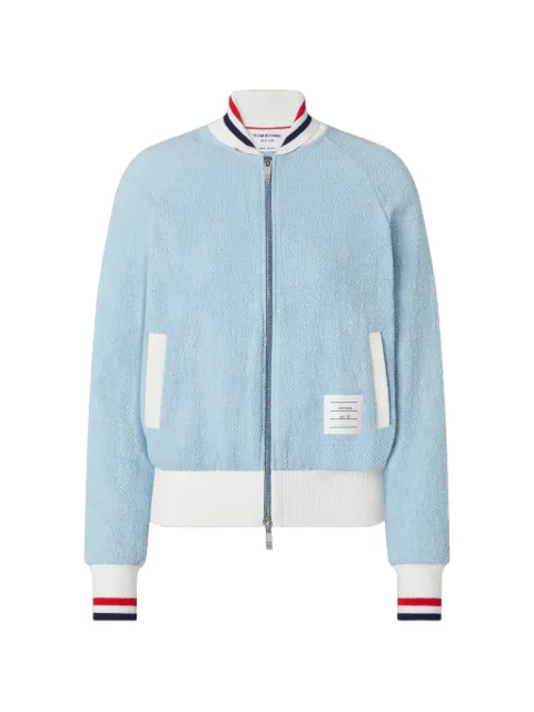 Thom Browne cotton tweed RWB cuff bomber jacket