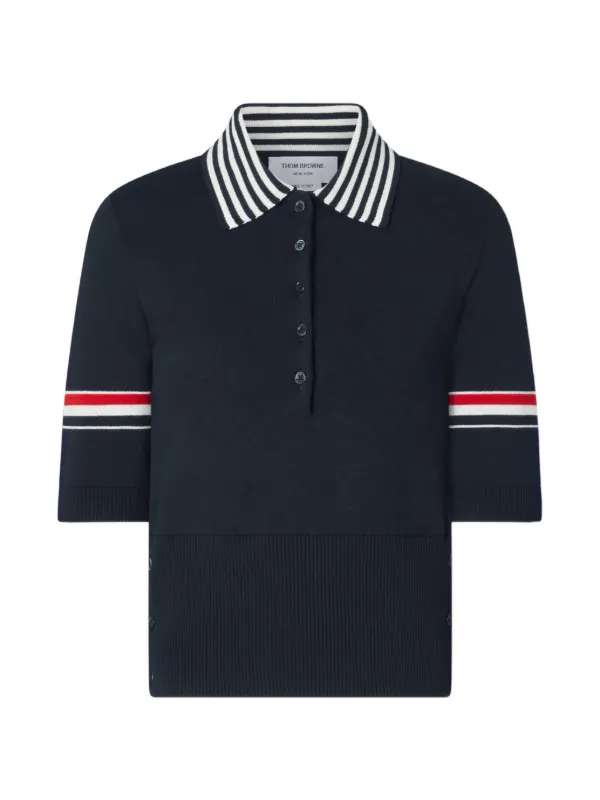 Thom Browne RWB ストライプ ポロシャツ | ブルー | FARFETCH JP