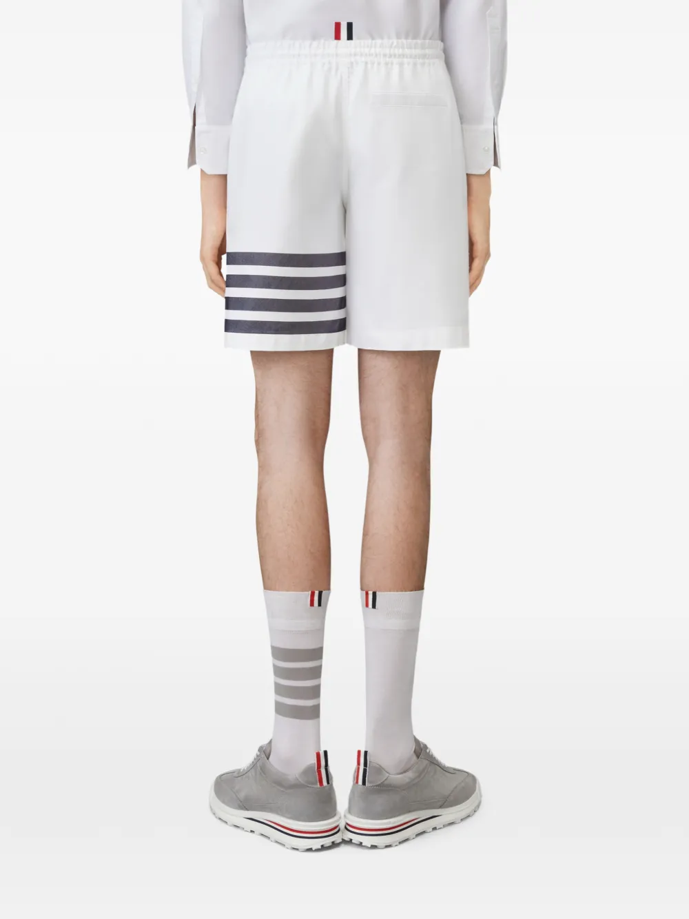 Thom Browne Trainingsshorts met strepen Wit