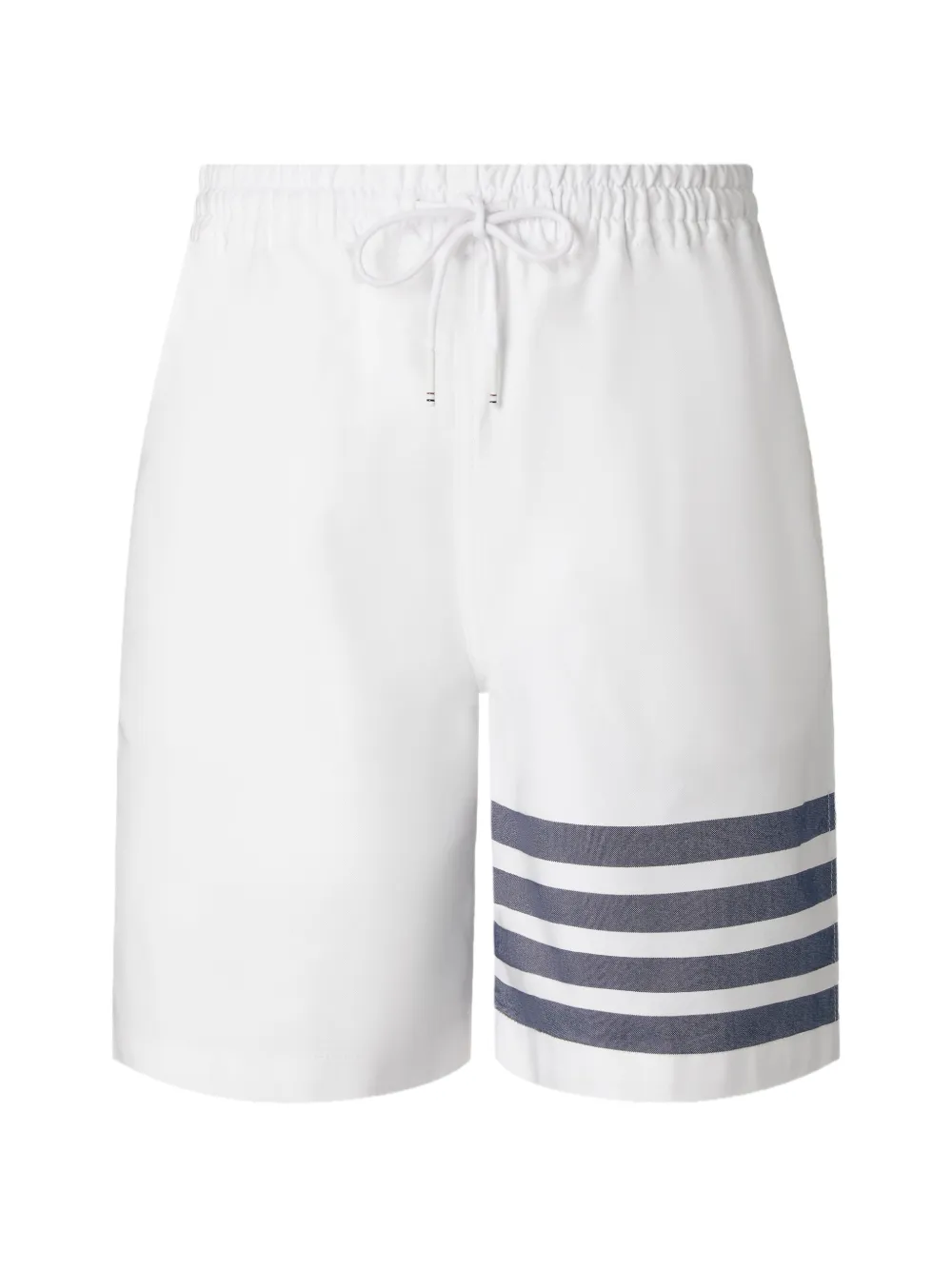 Thom Browne Shorts sportivi con righe - Bianco