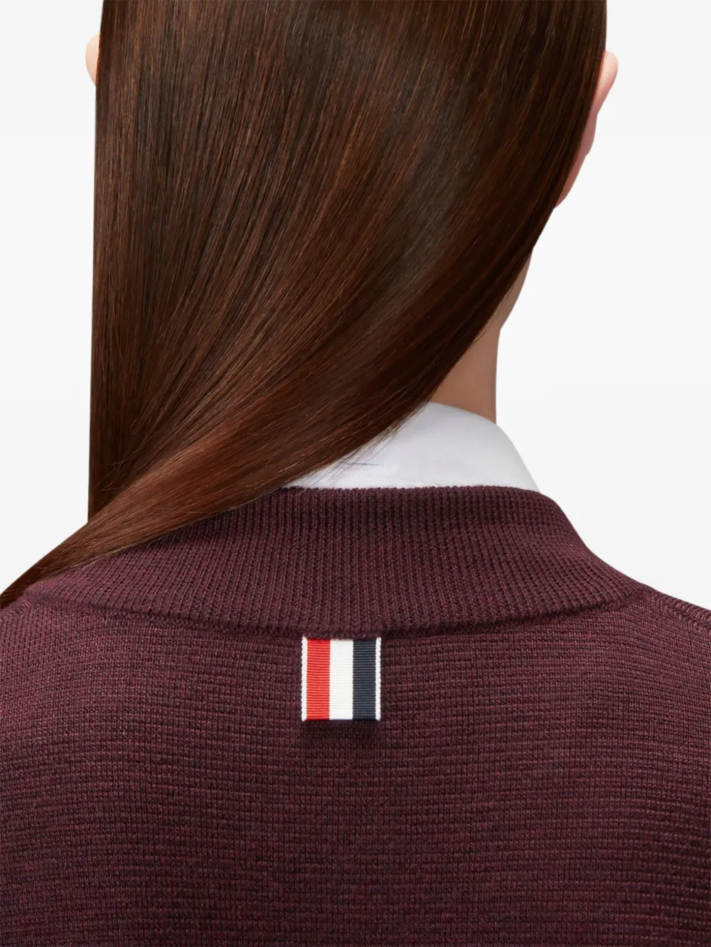 Thom Browne Bomberjack met vier strepen en Milano stiksel Rood