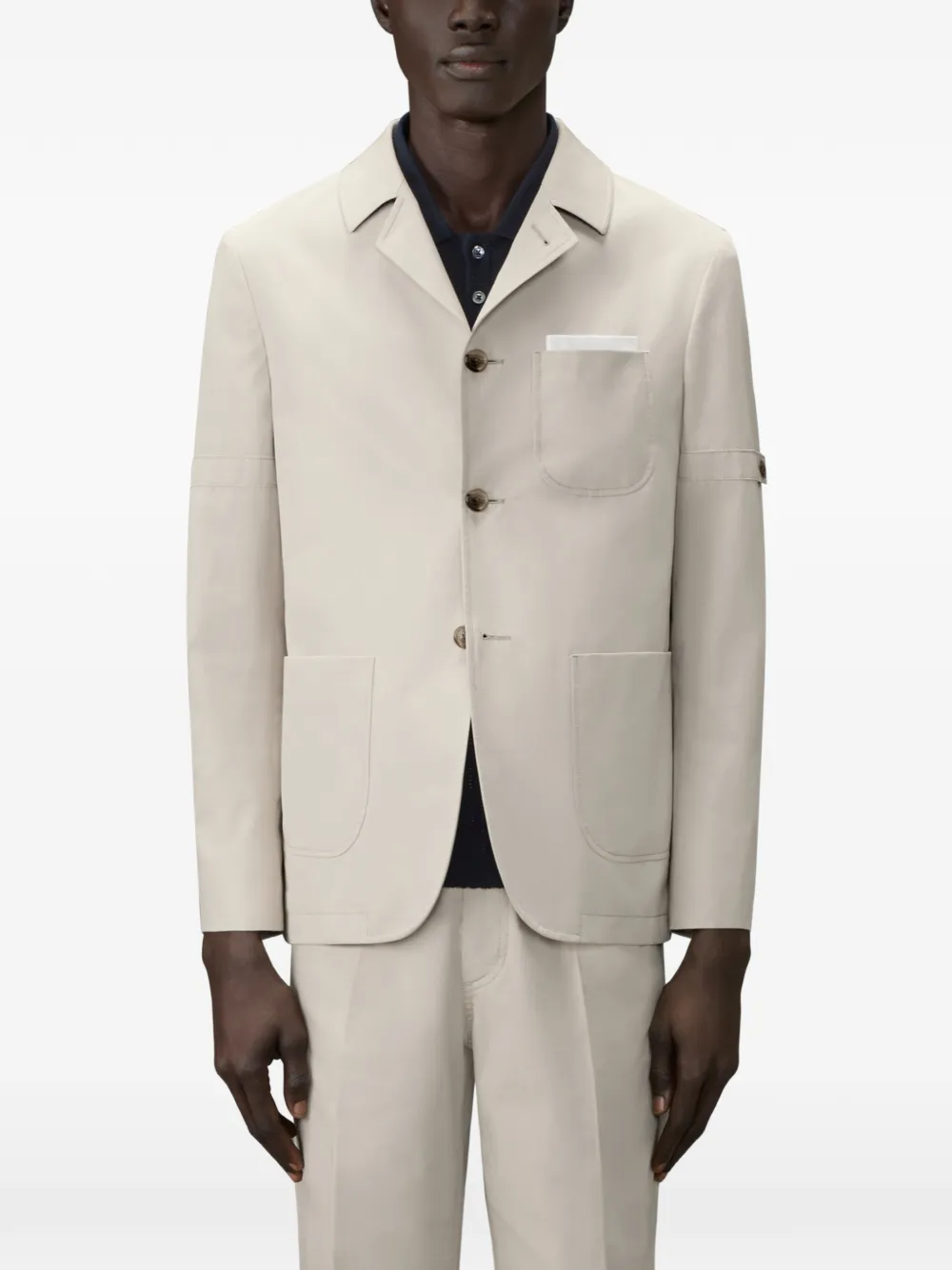 Thom Browne Smoking blazer met opgestikte zak Beige