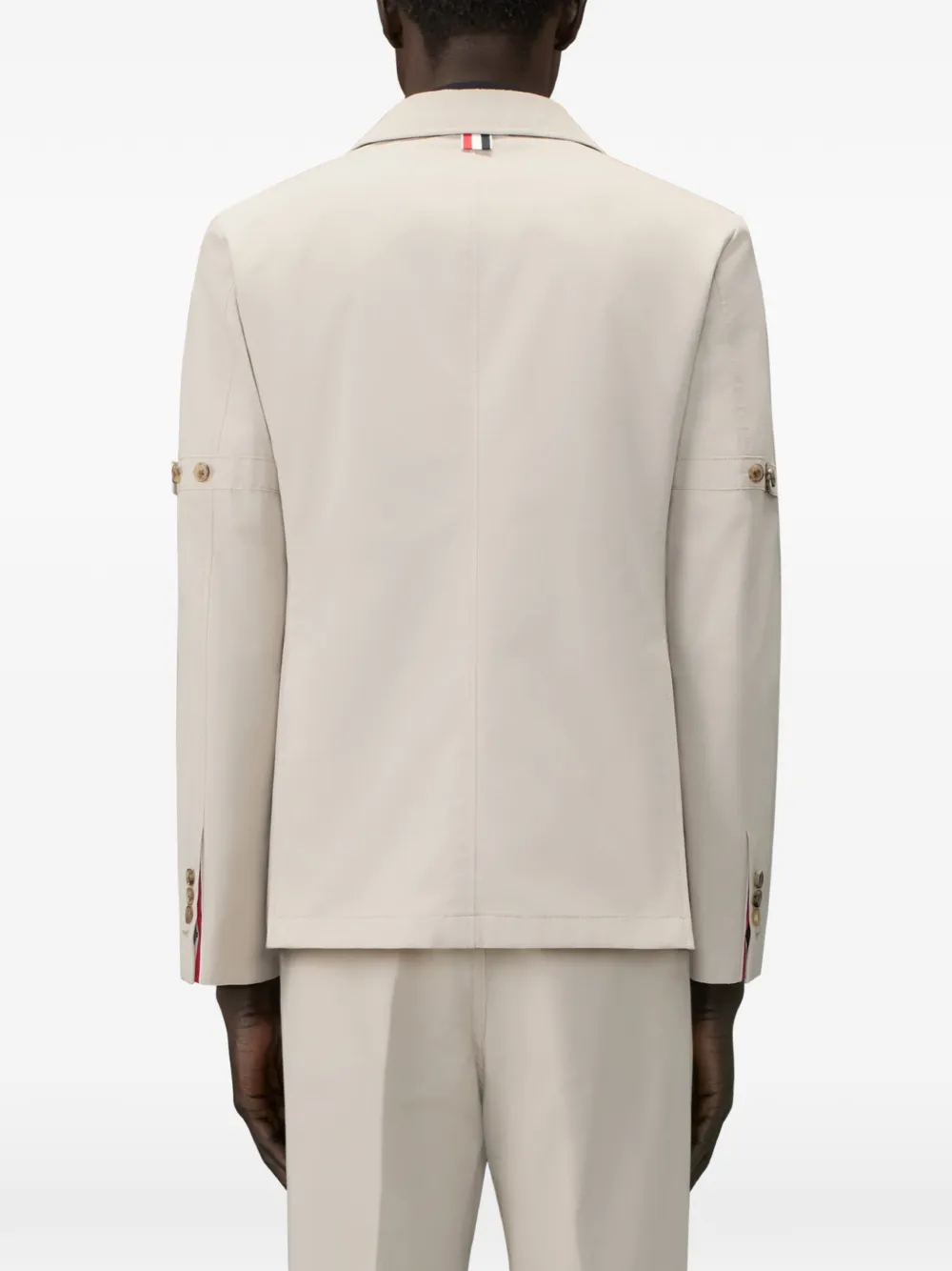 Thom Browne Smoking blazer met opgestikte zak Beige