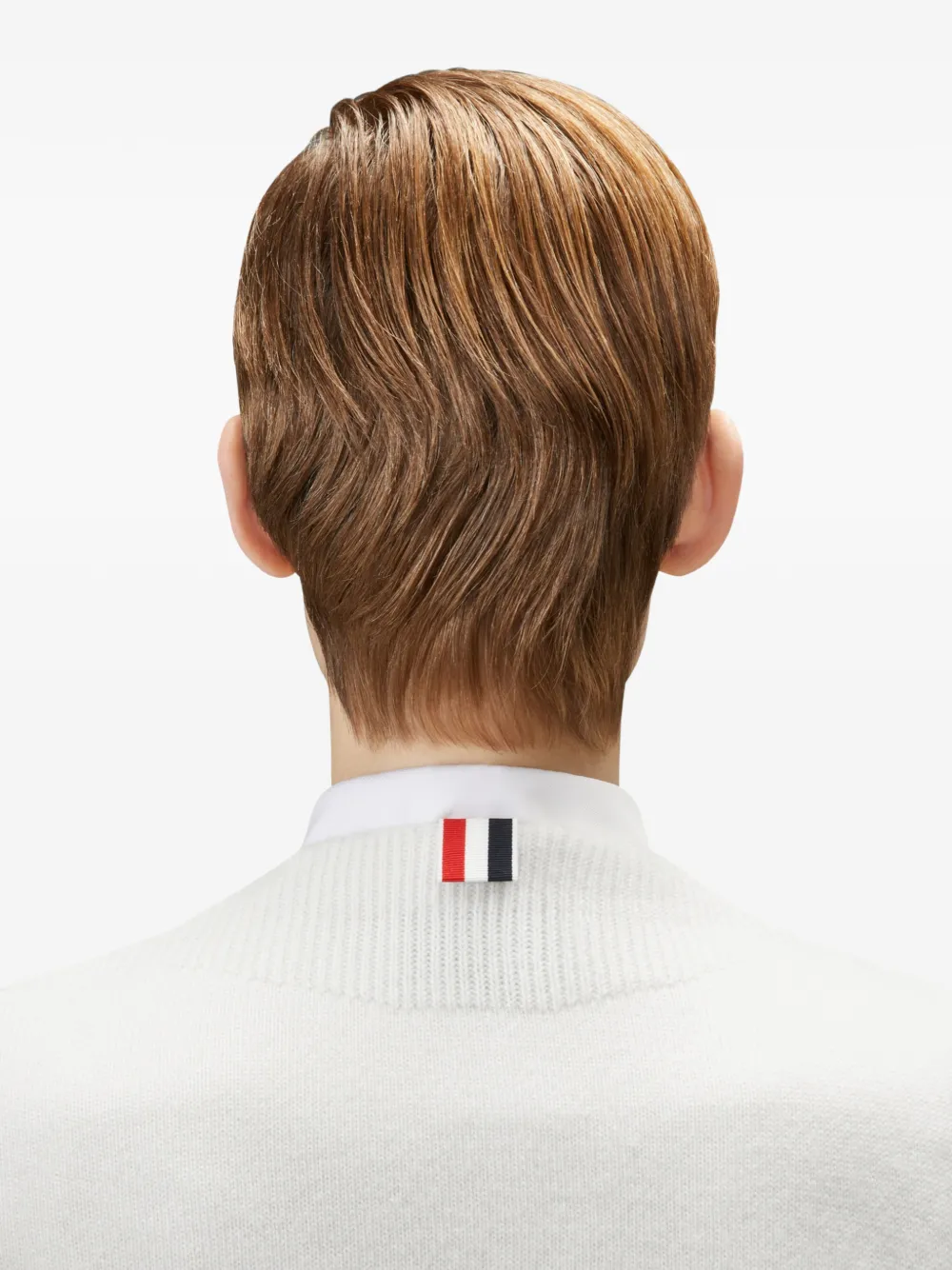 Thom Browne Trompe L'oeil vest met vier strepen Wit