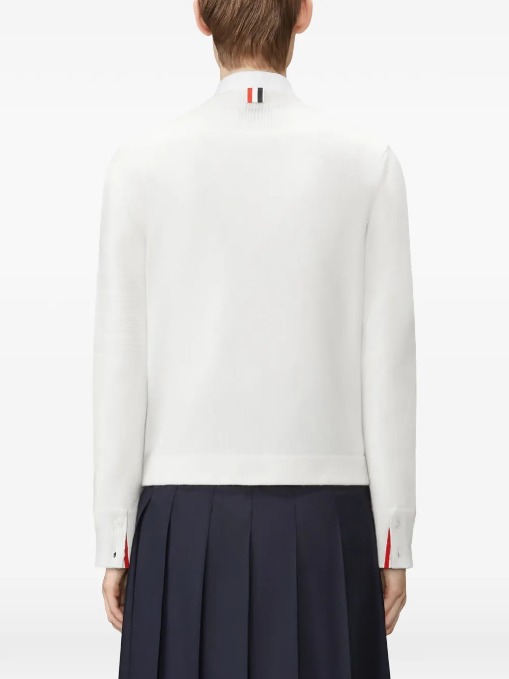 Thom Browne Trompe L'oeil vest met vier strepen Wit