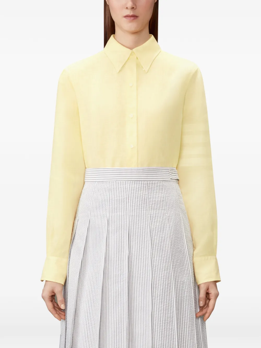 Thom Browne Blouse met vier strepen Geel