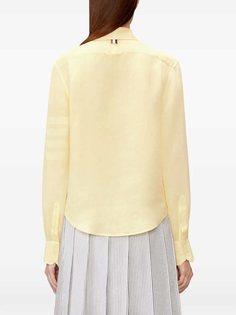 Thom Browne Blouse met vier strepen Geel