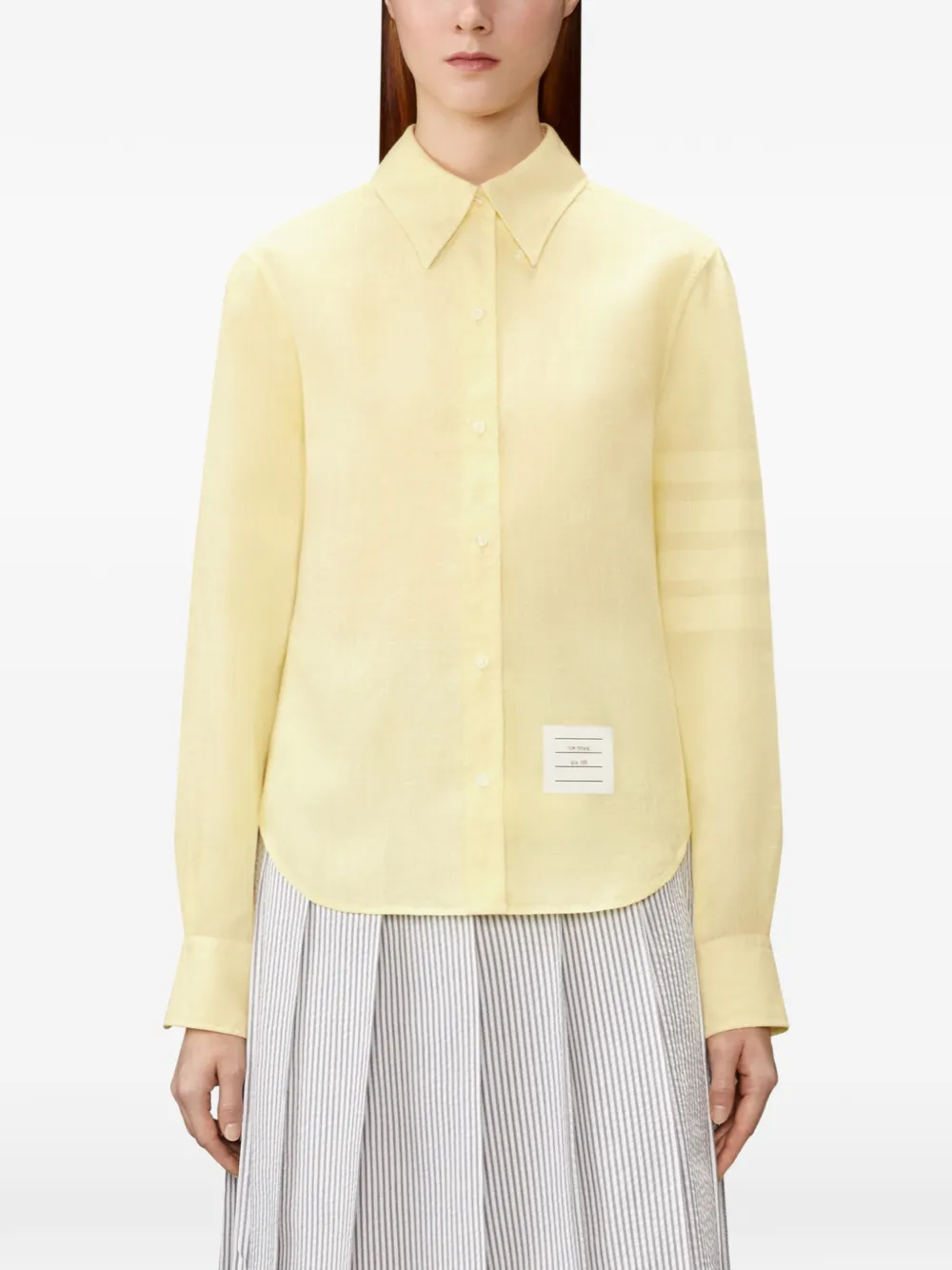 Thom Browne Blouse met vier strepen Geel