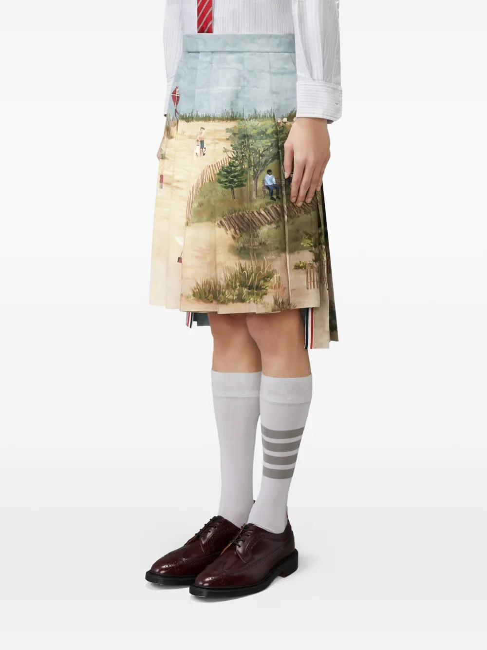 Thom Browne Nantucket plooirok Blauw
