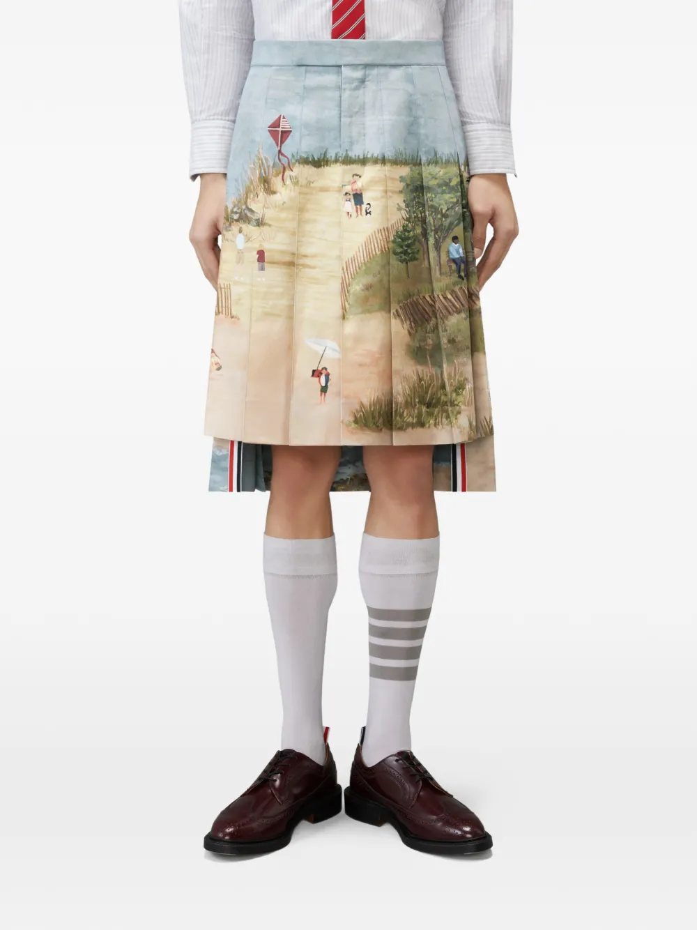 Thom Browne Nantucket plooirok Blauw