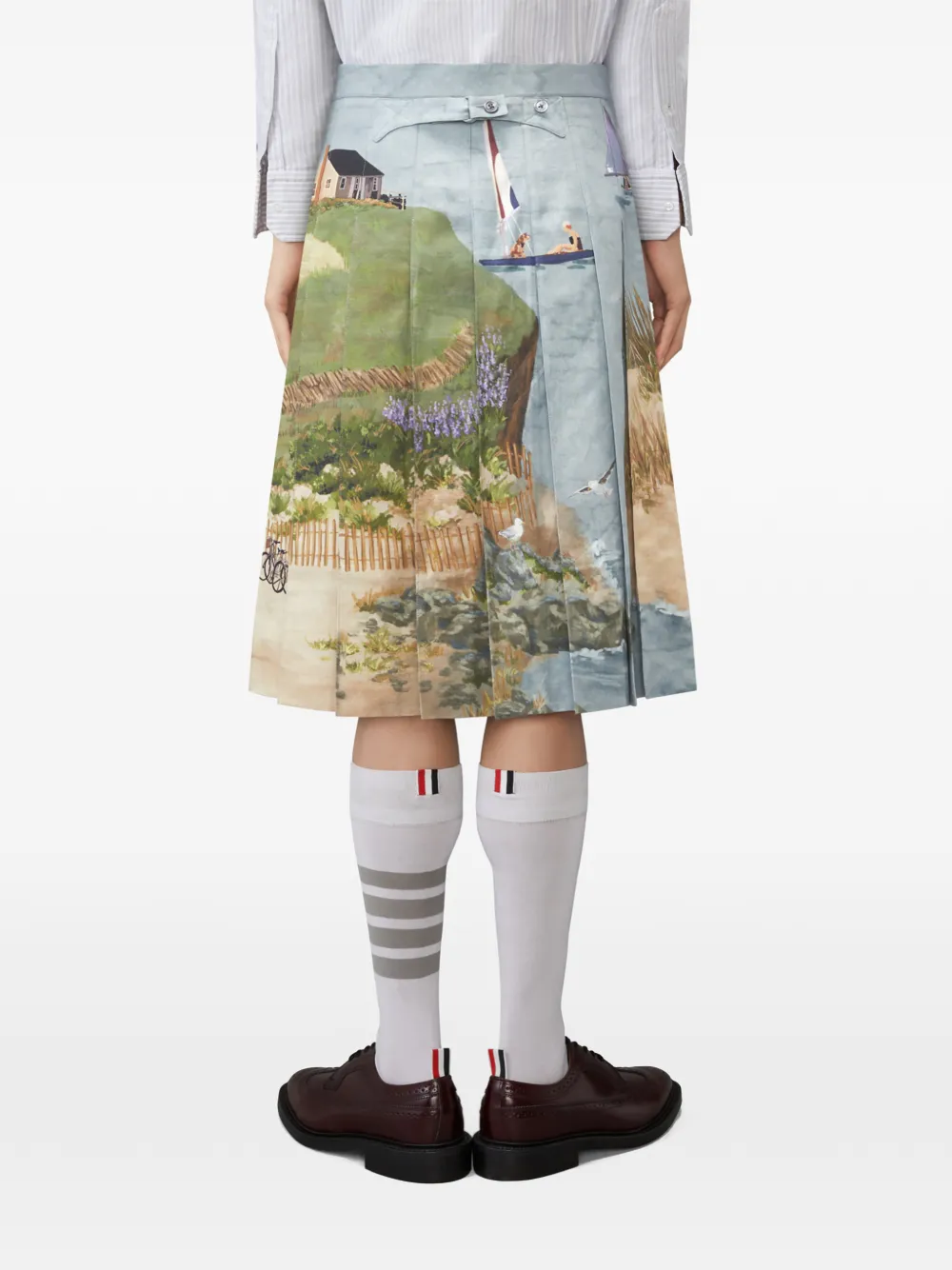 Thom Browne Nantucket plooirok Blauw