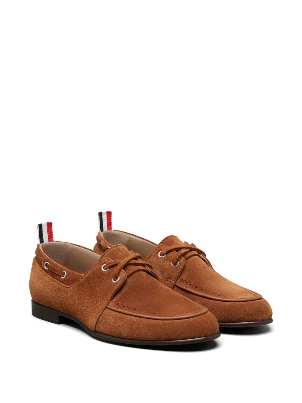 Thom Browne Suède bootschoenen met brogue detail Bruin