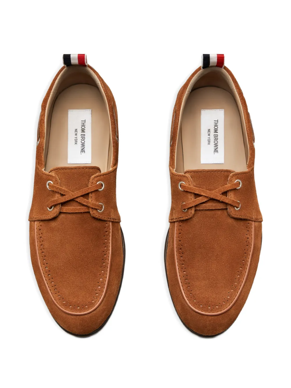 Thom Browne Suède bootschoenen met brogue detail Bruin