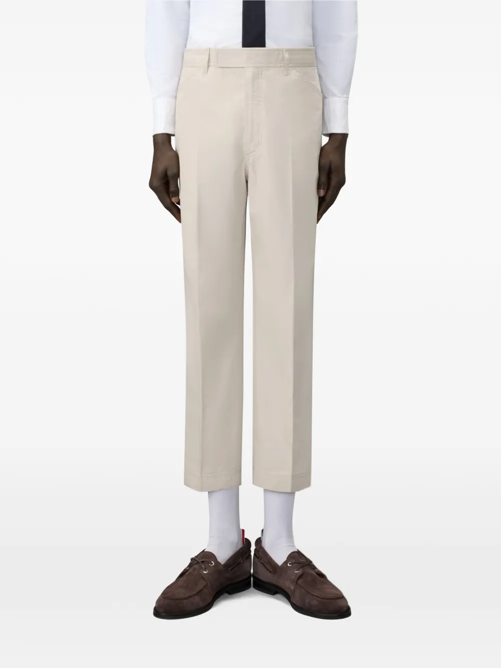 Thom Browne Chino met toelopende pijpen Beige