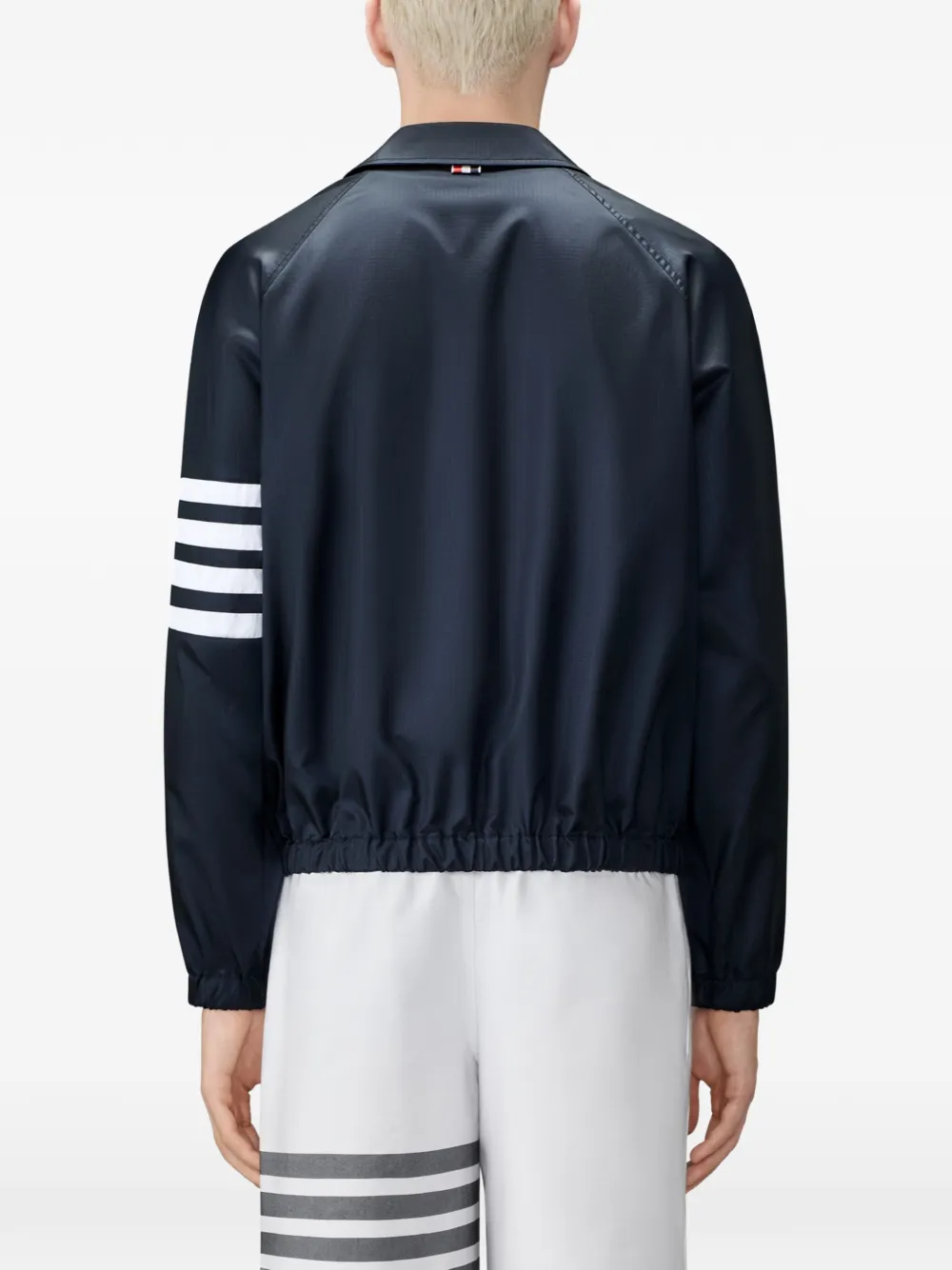 Thom Browne Shiny Ripstop 4-Bar trainingsjack Blauw