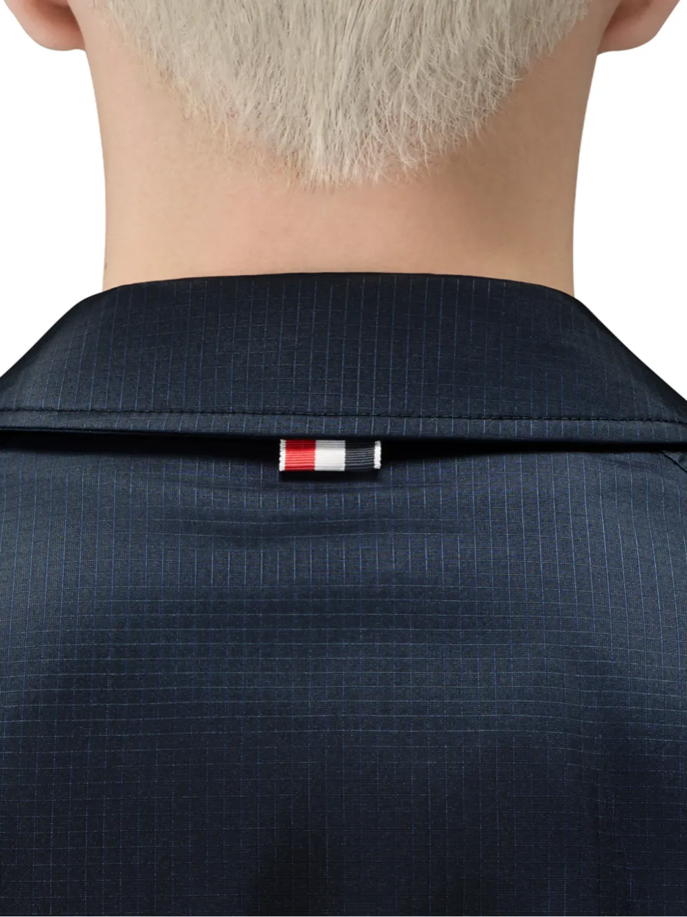 Thom Browne Shiny Ripstop 4-Bar trainingsjack Blauw