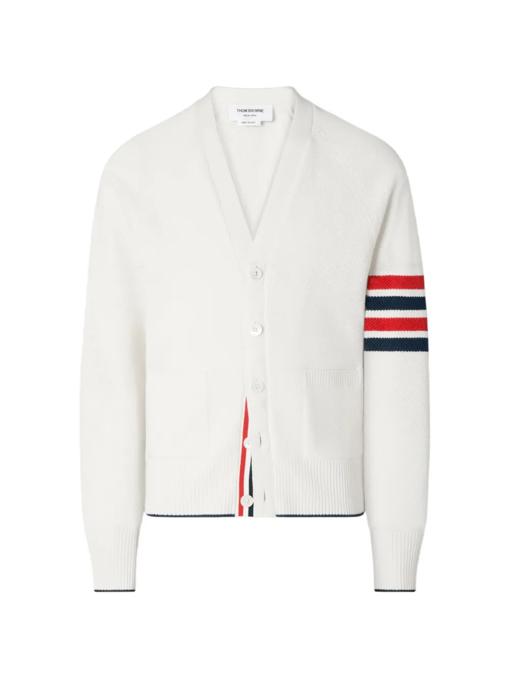 Thom Browne 4-Bar relaxed-fit cardigan - Bianco