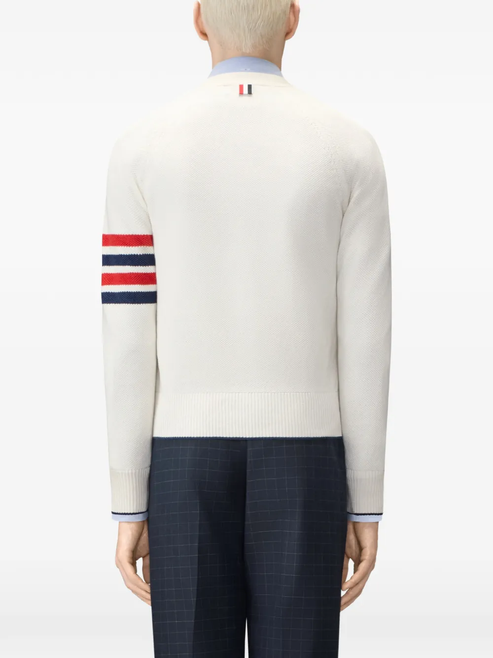 Thom Browne Linnen katoenen 4-Bar ruimvallend vest Wit