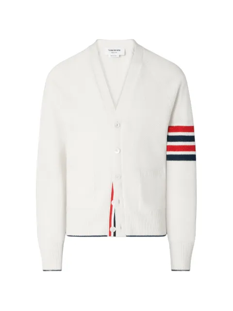 Thom Browne linen cotton 4-Bar relaxed fit cardigan