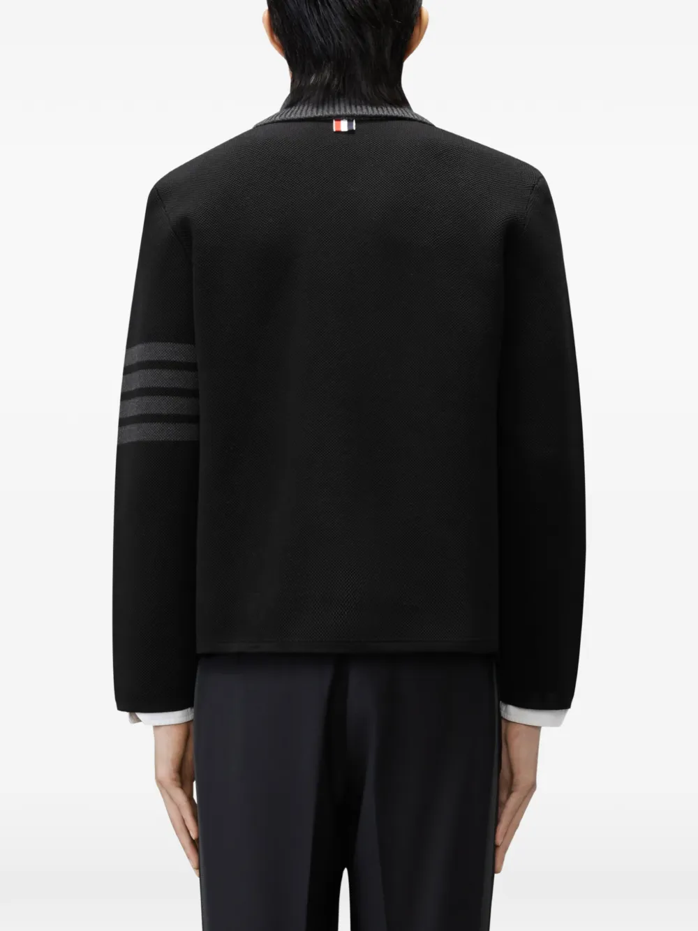 Thom Browne 4-Bar jack van merinowol Zwart