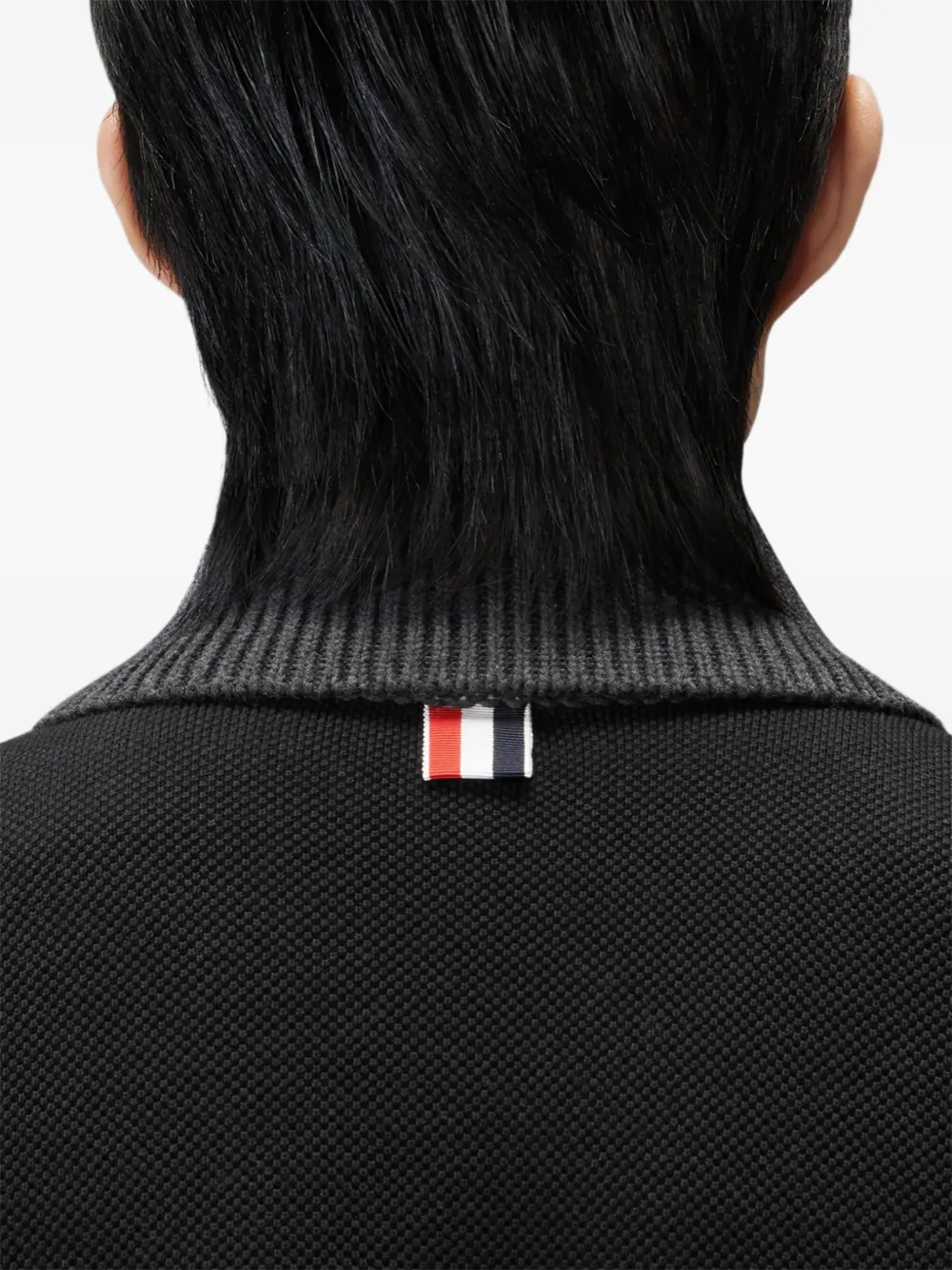 Thom Browne 4-Bar jack van merinowol Zwart