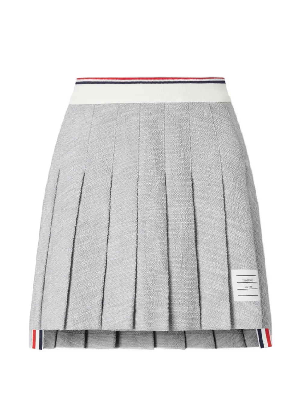 Thom Browne pleated tweed skirt - Grigio