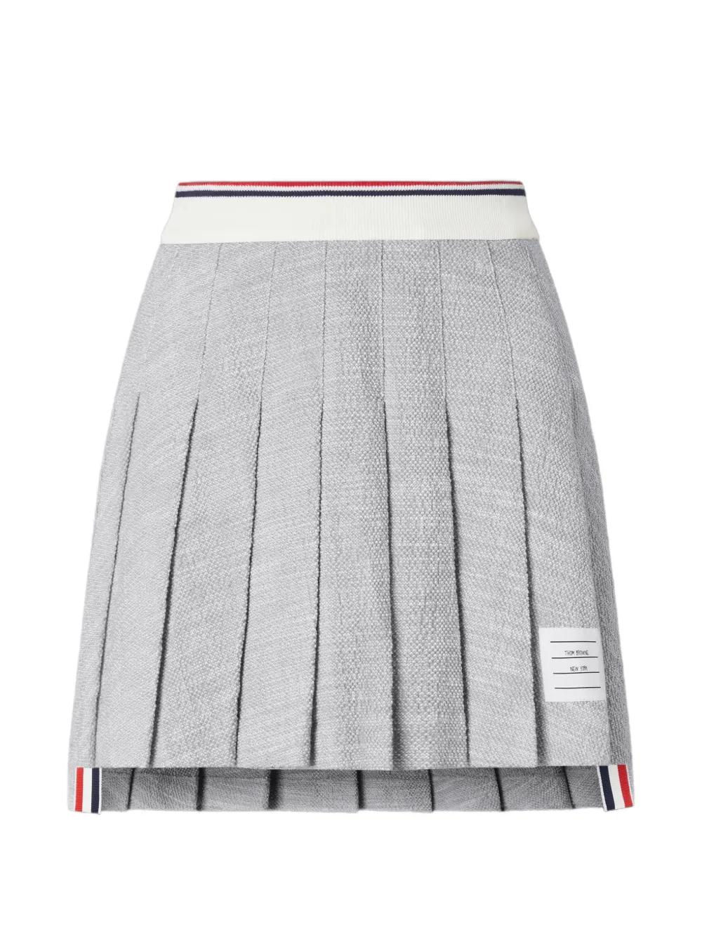 Thom Browne cotton tweed pleated mini skirt
