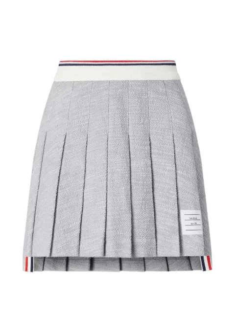 Thom Browne falda de tweed con pliegues