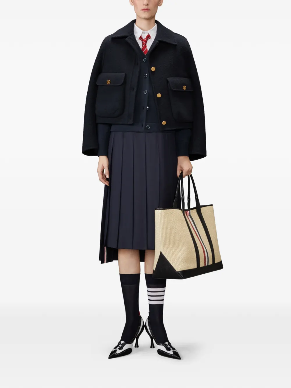 Thom Browne Jack met klokmouwen Blauw
