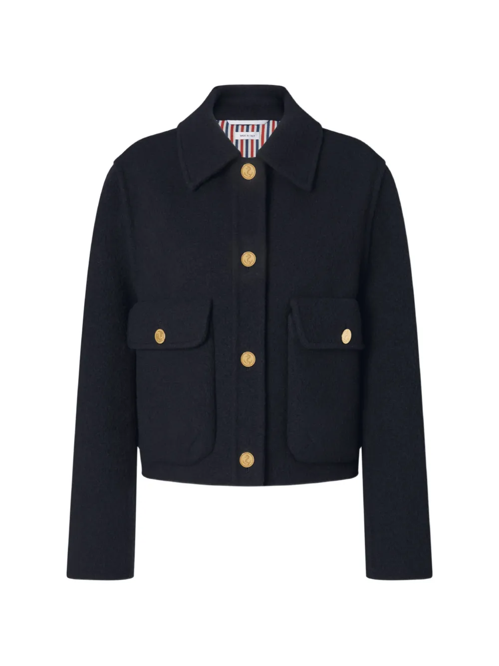 Thom Browne bell-sleeve wool jacket - Blue