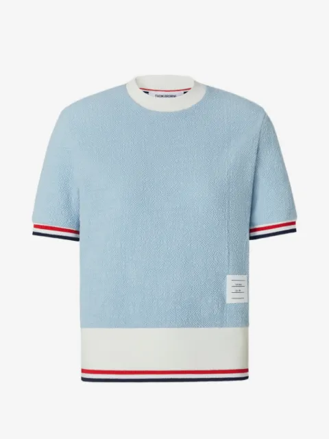 Thom Browne RWB stripe tweed T-shirt