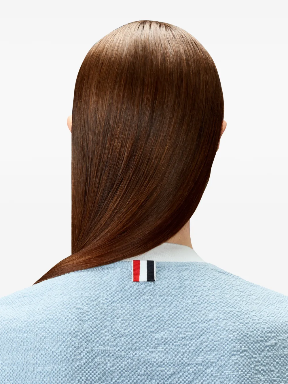 Thom Browne Tweed T-shirt met RWB-streep Blauw
