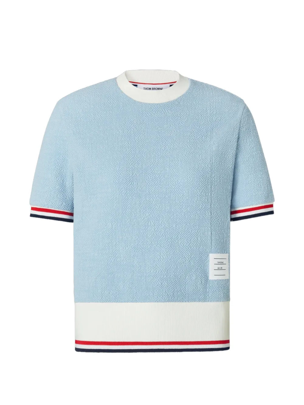 Thom Browne RWB stripe tweed T-shirt