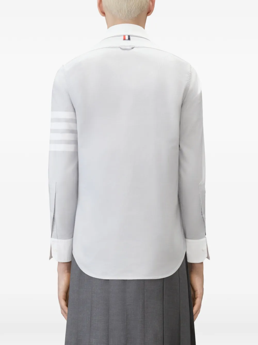 Thom Browne Overhemd met vier strepen Grijs