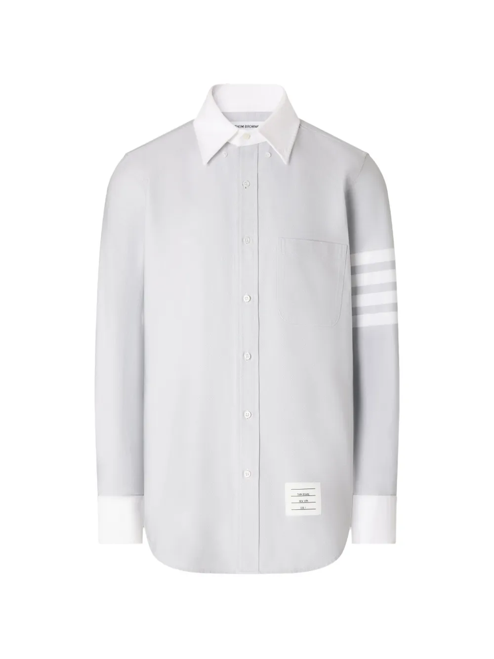 Thom Browne Overhemd met vier strepen Grijs