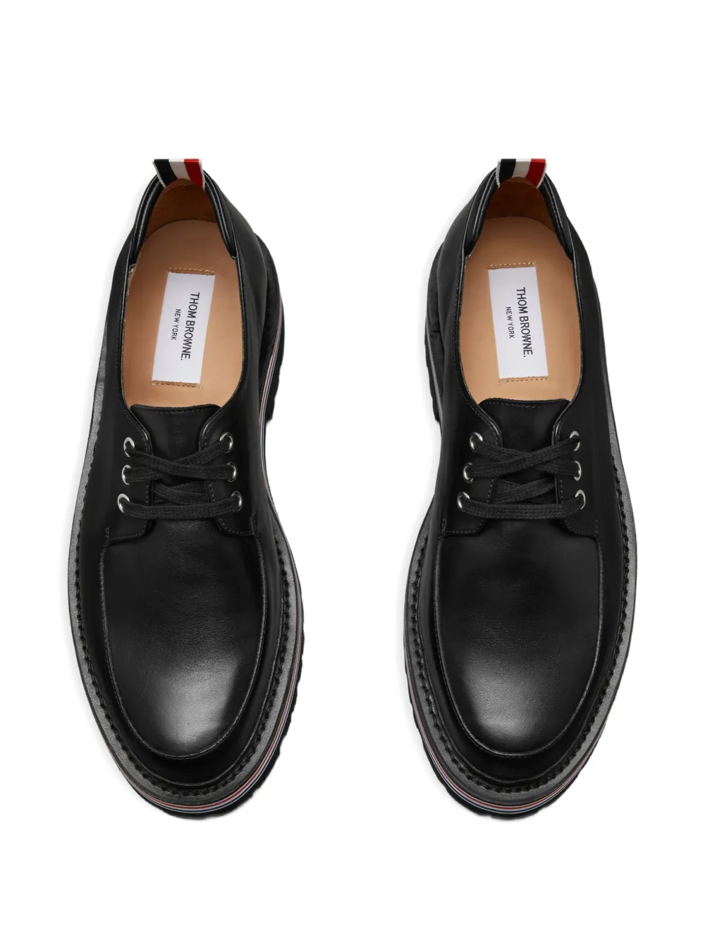 Thom Browne All Terrain leren derby schoenen Zwart