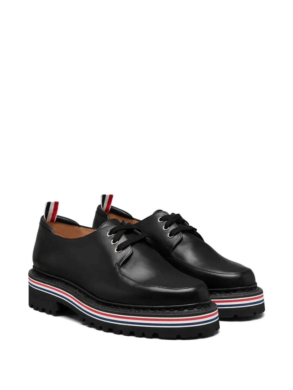 Thom Browne All Terrain leren derby schoenen Zwart