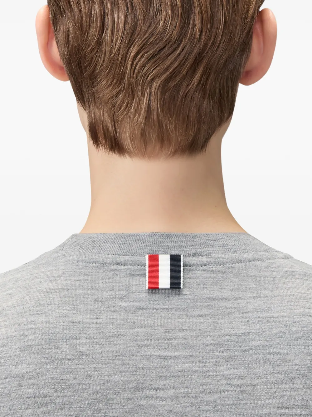 Thom Browne Jersey T-shirt met geribbelde cuffs Grijs