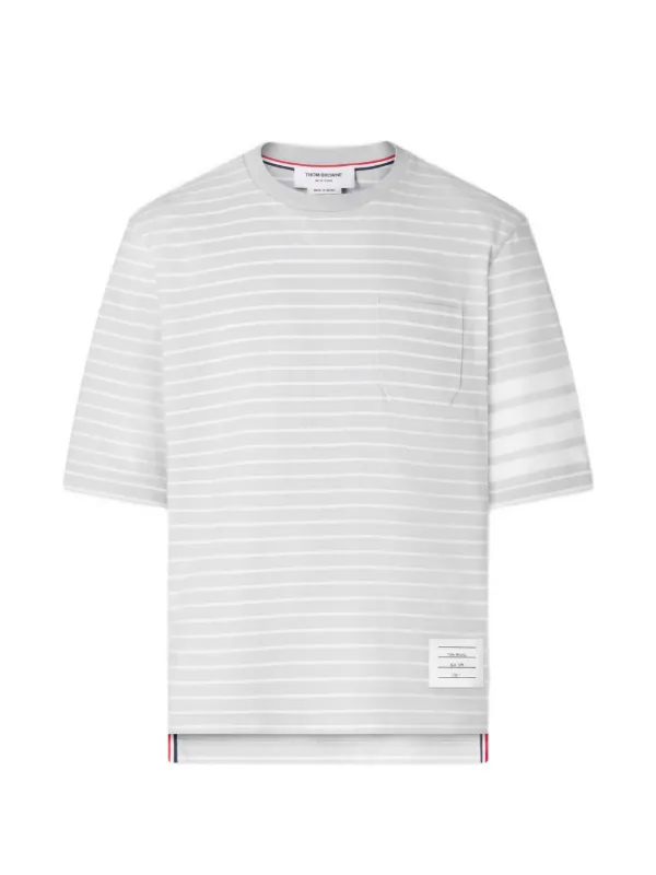 Thom Browne 4BAR ストライプ Tシャツ | グレー | FARFETCH JP