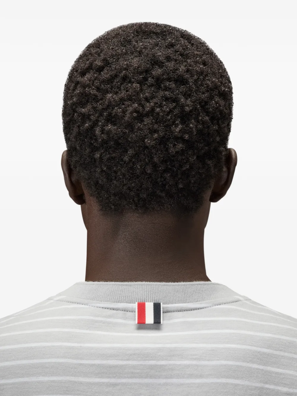 Thom Browne T-shirt met 4 strepen Grijs