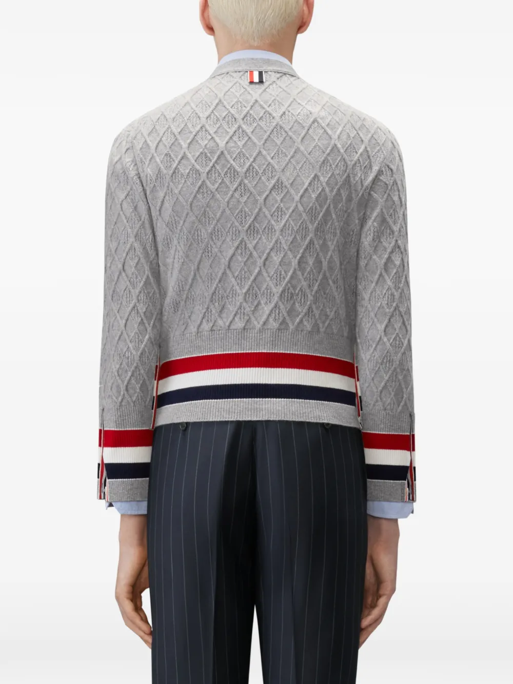 Thom Browne Intarsia vest Grijs