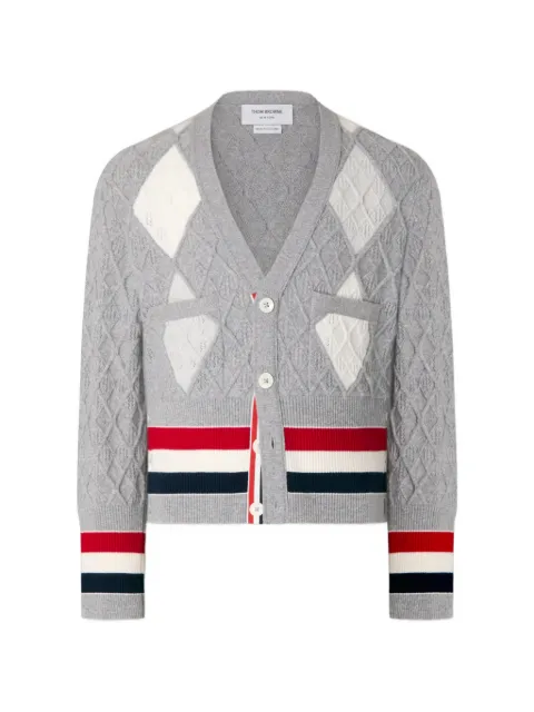 Thom Browne argyle intarsia cardigan