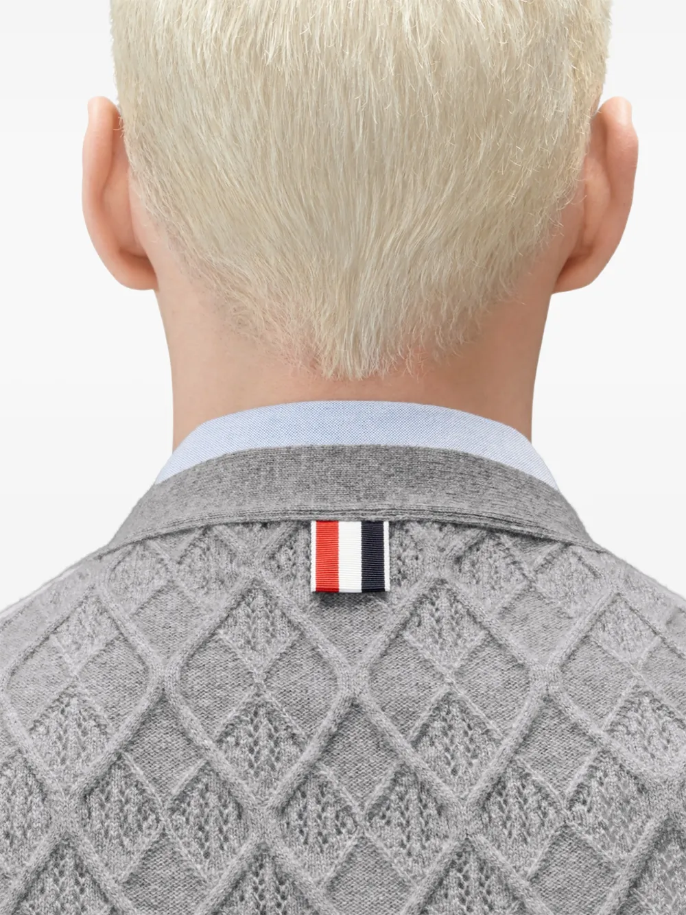 Thom Browne Intarsia vest Grijs