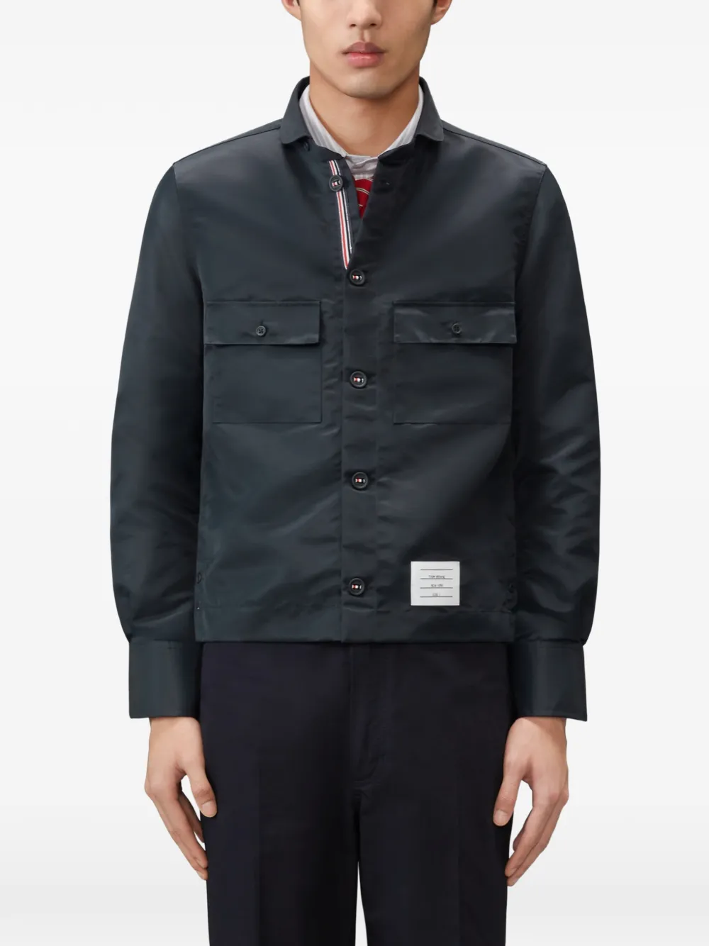 Thom Browne Tech twill overhemd Blauw