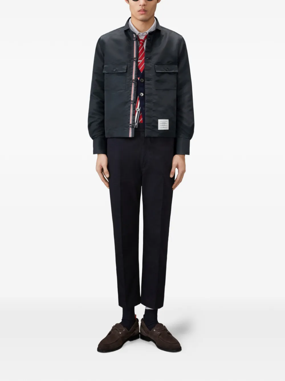 Thom Browne Tech twill overhemd Blauw