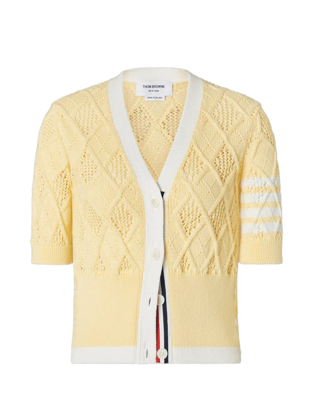 Thom Browne Argyle 4-Bar cardigan